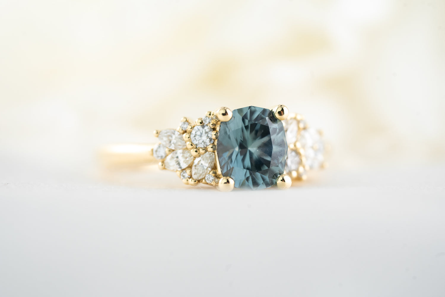 The Rosalie Ring | 1.66 CT Oval Blue Sapphire