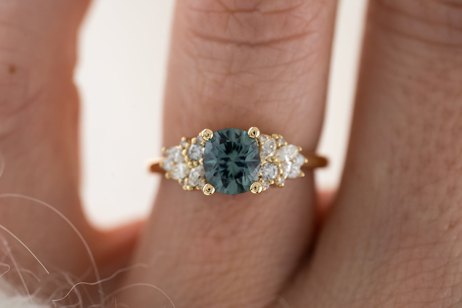 The Rosalie Ring | 1.66 CT Oval Blue Sapphire