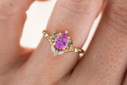 The Aurora Ring | 1.1 CT Pink Sapphire