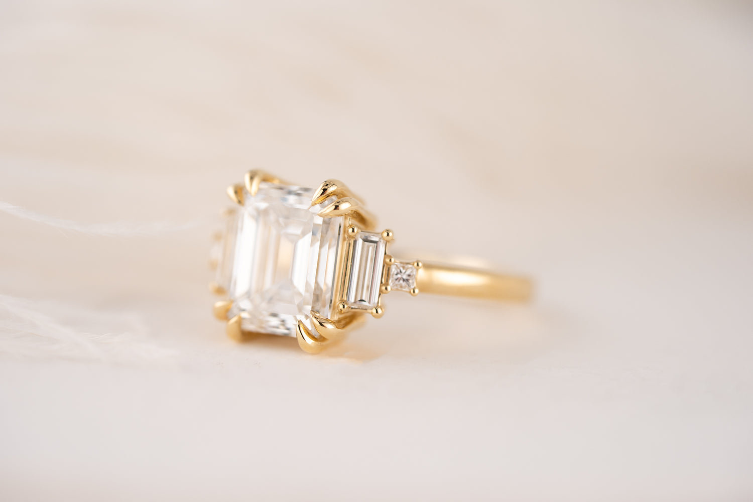 The Mira Ring | 4.11 CT Emerald Cut Diamond