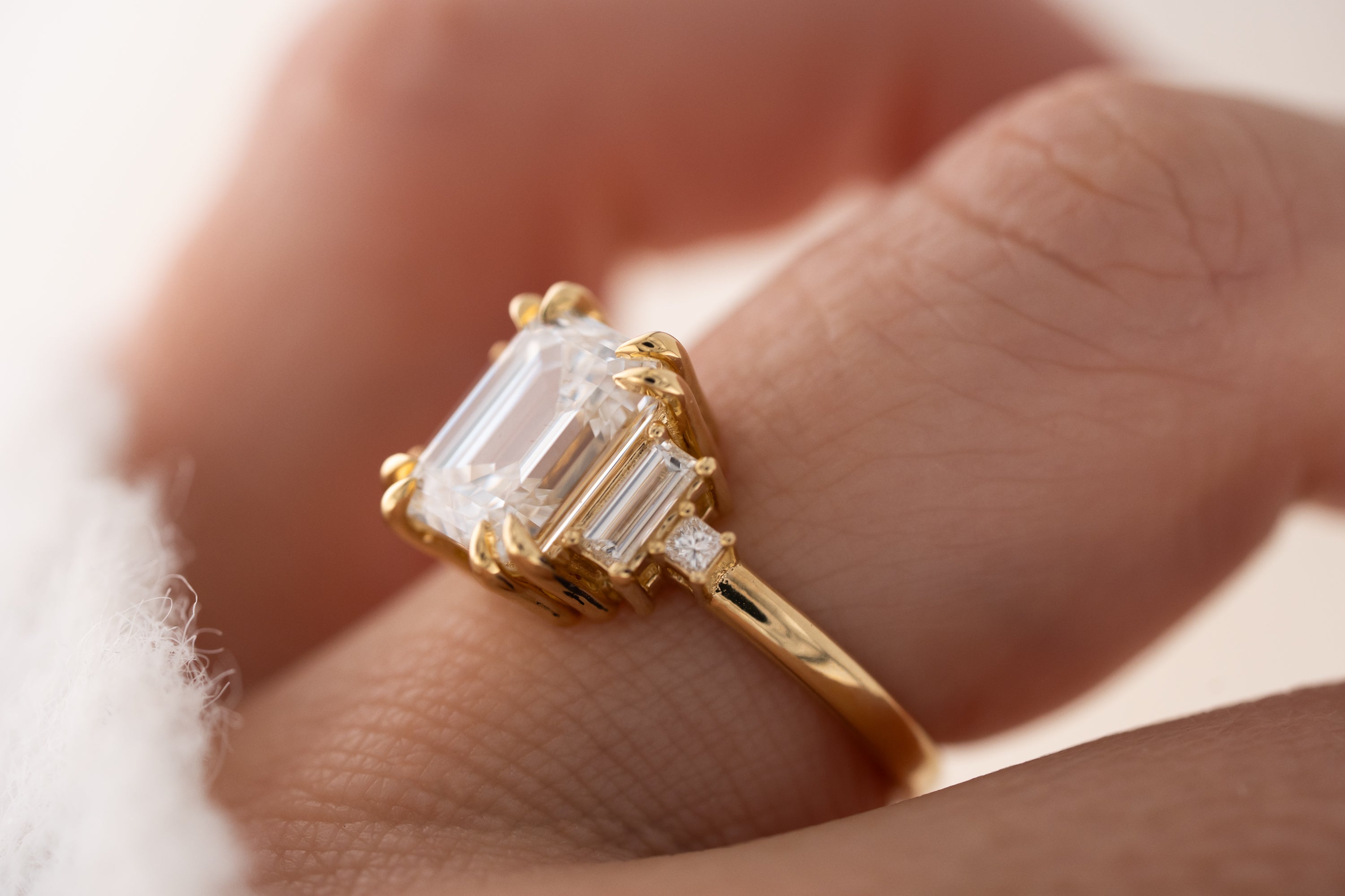 The Mira Ring | 4.11 CT Emerald Cut Diamond