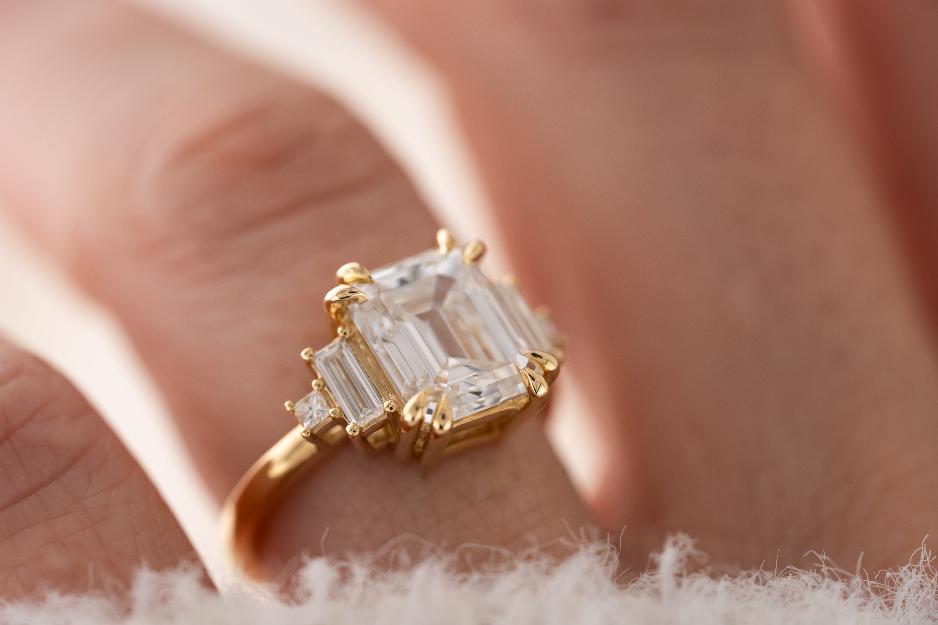 The Mira Ring | 4.11 CT Emerald Cut Diamond