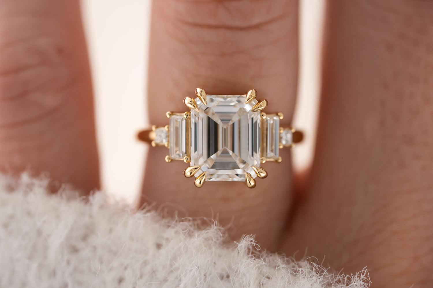 The Mira Ring | 4.11 CT Emerald Cut Diamond