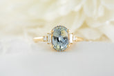 The Sura Ring | 2.36 CT Bicolor Oval Sapphire - Lavender Creek Gems 