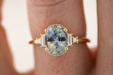 The Sura Ring | 2.36 CT Bicolor Oval Sapphire - Lavender Creek Gems 