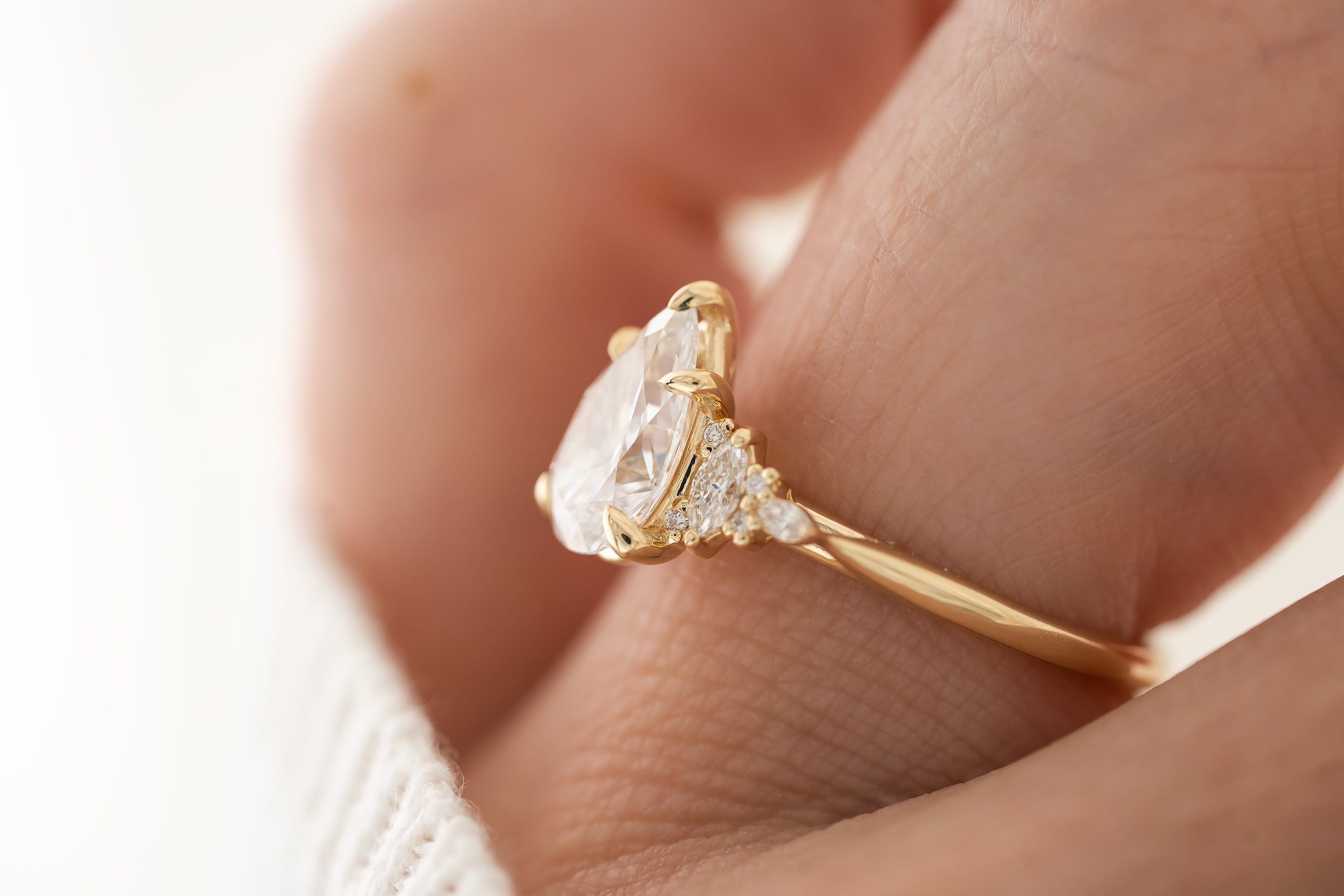 The Maeve Ring | 1.6 CT Pear Lab Diamond - Lavender Creek Gems 