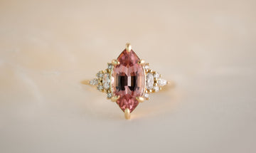 The Maeve 2.47 CT Marquise Pink Tourmaline Ring - Lavender Creek Gems 