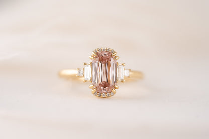 The Sura Ring | 2 CT Cushion Scissor Pink Diamond