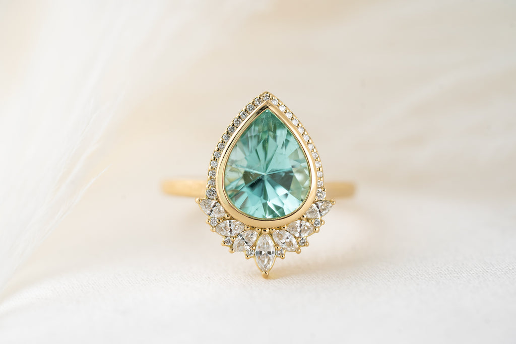 The Penelope Ring | 2.7 CT Pear Paraiba Tourmaline - Lavender Creek Gems 