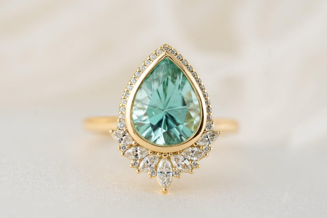 The Penelope Ring | 2.7 CT Pear Paraiba Tourmaline - Lavender Creek Gems 