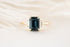 The Mira Ring | 2.65 CT Emerald Cut Teal Sapphire - Lavender Creek Gems 