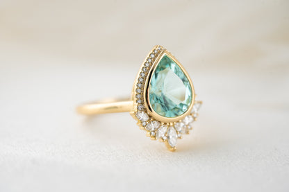 The Penelope Ring | 2.7 CT Pear Paraiba Tourmaline - Lavender Creek Gems 