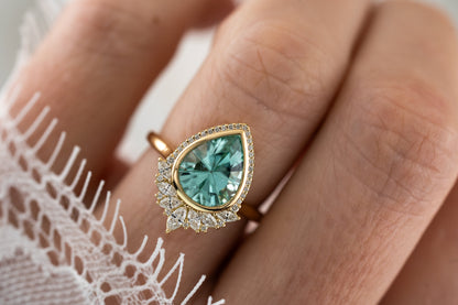 The Penelope Ring | 2.7 CT Pear Paraiba Tourmaline - Lavender Creek Gems 