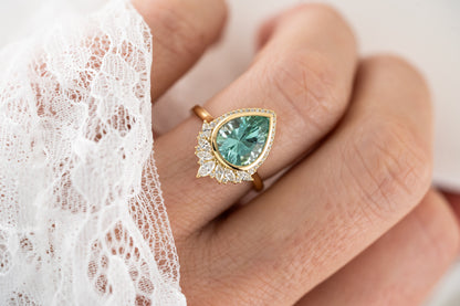 The Penelope Ring | 2.7 CT Pear Paraiba Tourmaline - Lavender Creek Gems 