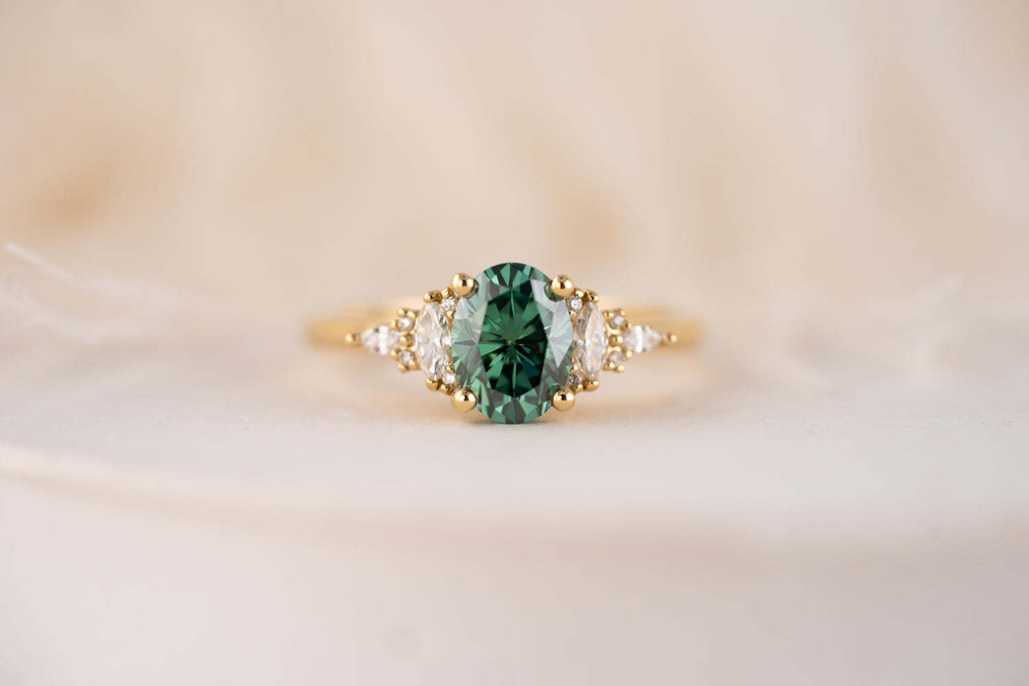 The Maeve Ring | Oval Colored Moissanite - Lavender Creek Gems 