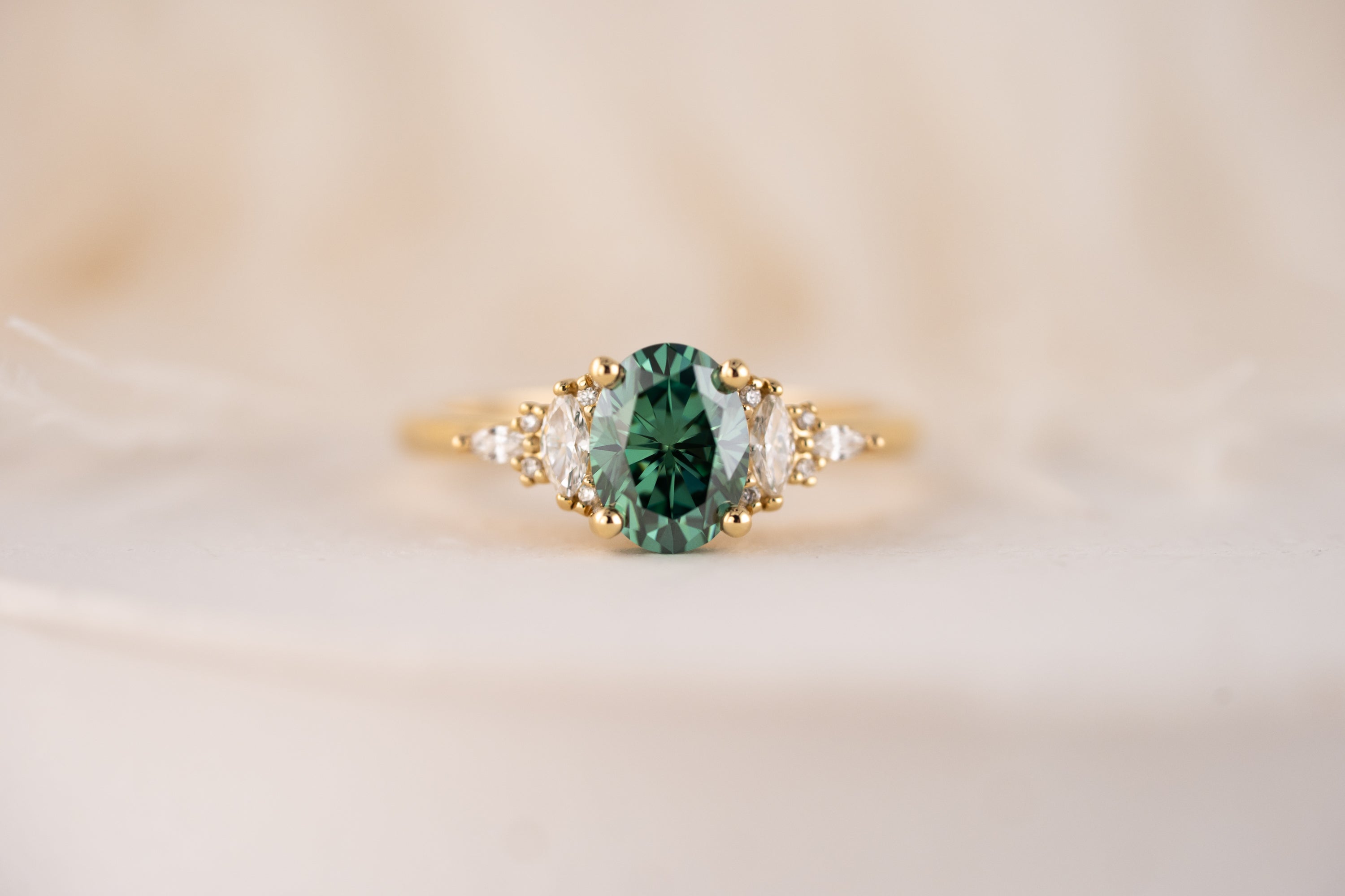 The Maeve Ring | Oval Colored Moissanite - Lavender Creek Gems 