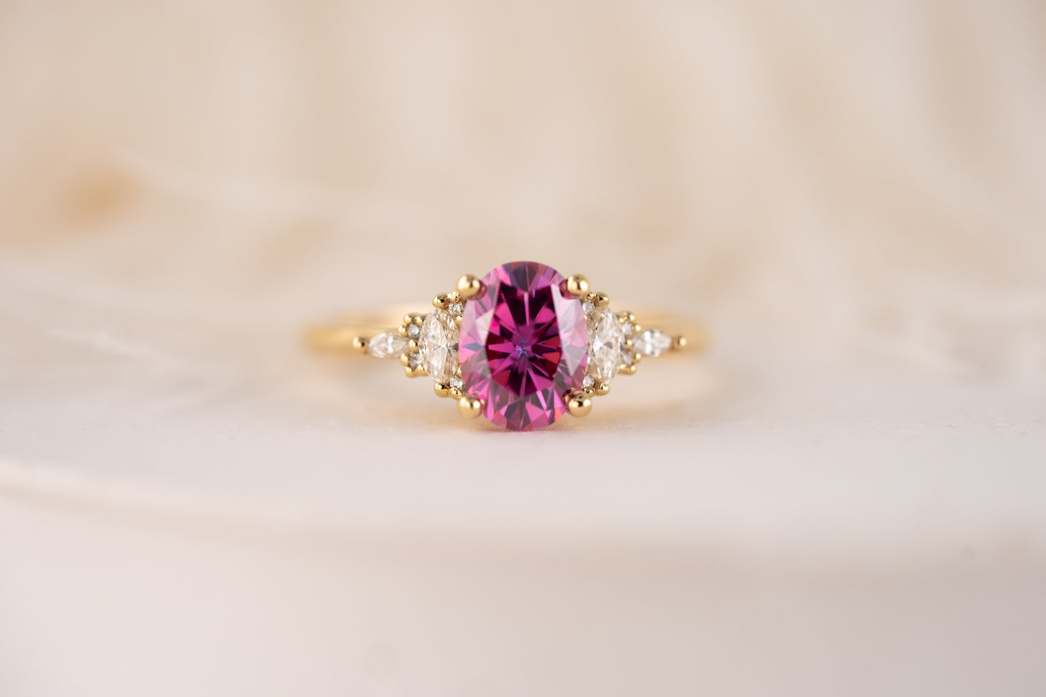 The Maeve Ring | Oval Colored Moissanite - Lavender Creek Gems 