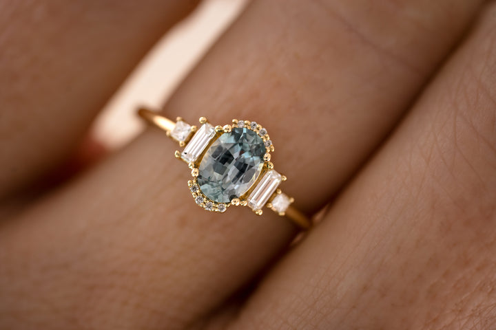 The Sura 0.89 CT Montana Blue Sapphire Ring