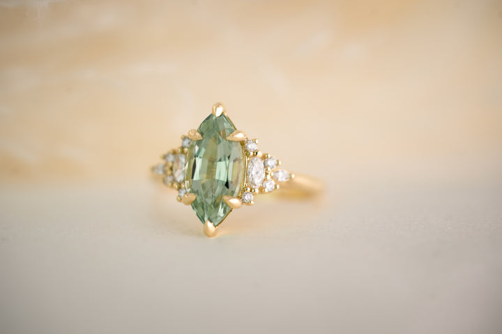 The Maeve 2.59 CT Marquise Mint Green Tourmaline Ring