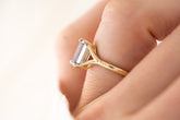 The Riven Ring - 1.82 CT Emerald Cut Blurple Sapphire - Lavender Creek Gems 