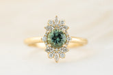 The Skye Ring | 0.78 CT Round Teal Montana Sapphire - Lavender Creek Gems 