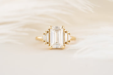 The Soleil Ring | 3 CT Emerald Cut Lab Diamond - Lavender Creek Gems 