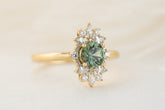 The Skye Ring | 0.78 CT Round Teal Montana Sapphire - Lavender Creek Gems 