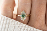 The Skye Ring | 0.78 CT Round Teal Montana Sapphire - Lavender Creek Gems 
