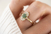 The Skye Ring | 0.78 CT Round Teal Montana Sapphire - Lavender Creek Gems 