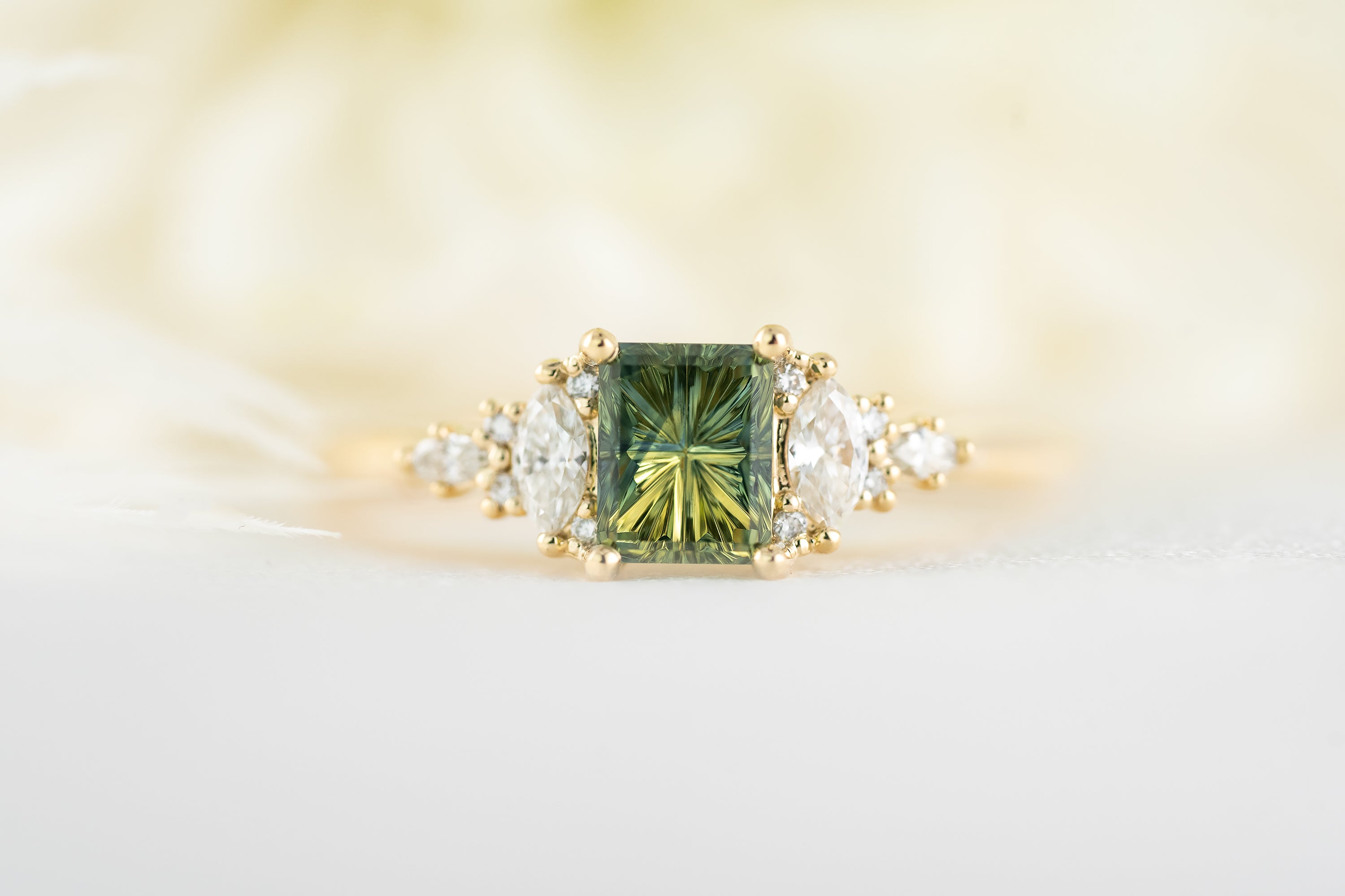 The Maeve Ring | 0.82 CT Rectangular Starbrite™ Australian Parti Sapphire - Lavender Creek Gems 