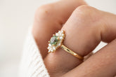 The Skye Ring | 0.78 CT Round Teal Montana Sapphire - Lavender Creek Gems 