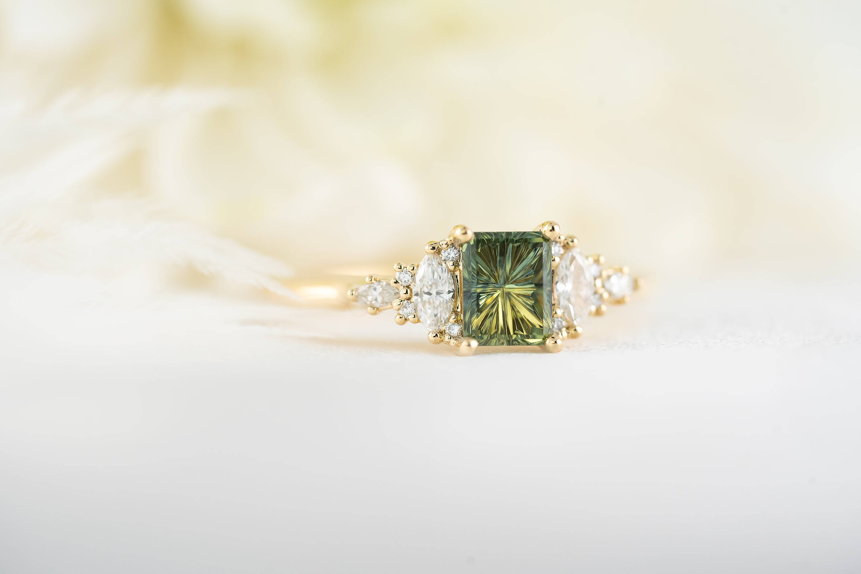The Maeve Ring | 0.82 CT Rectangular Starbrite™ Australian Parti Sapphire - Lavender Creek Gems 