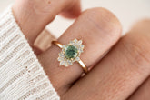 The Skye Ring | 0.78 CT Round Teal Montana Sapphire - Lavender Creek Gems 