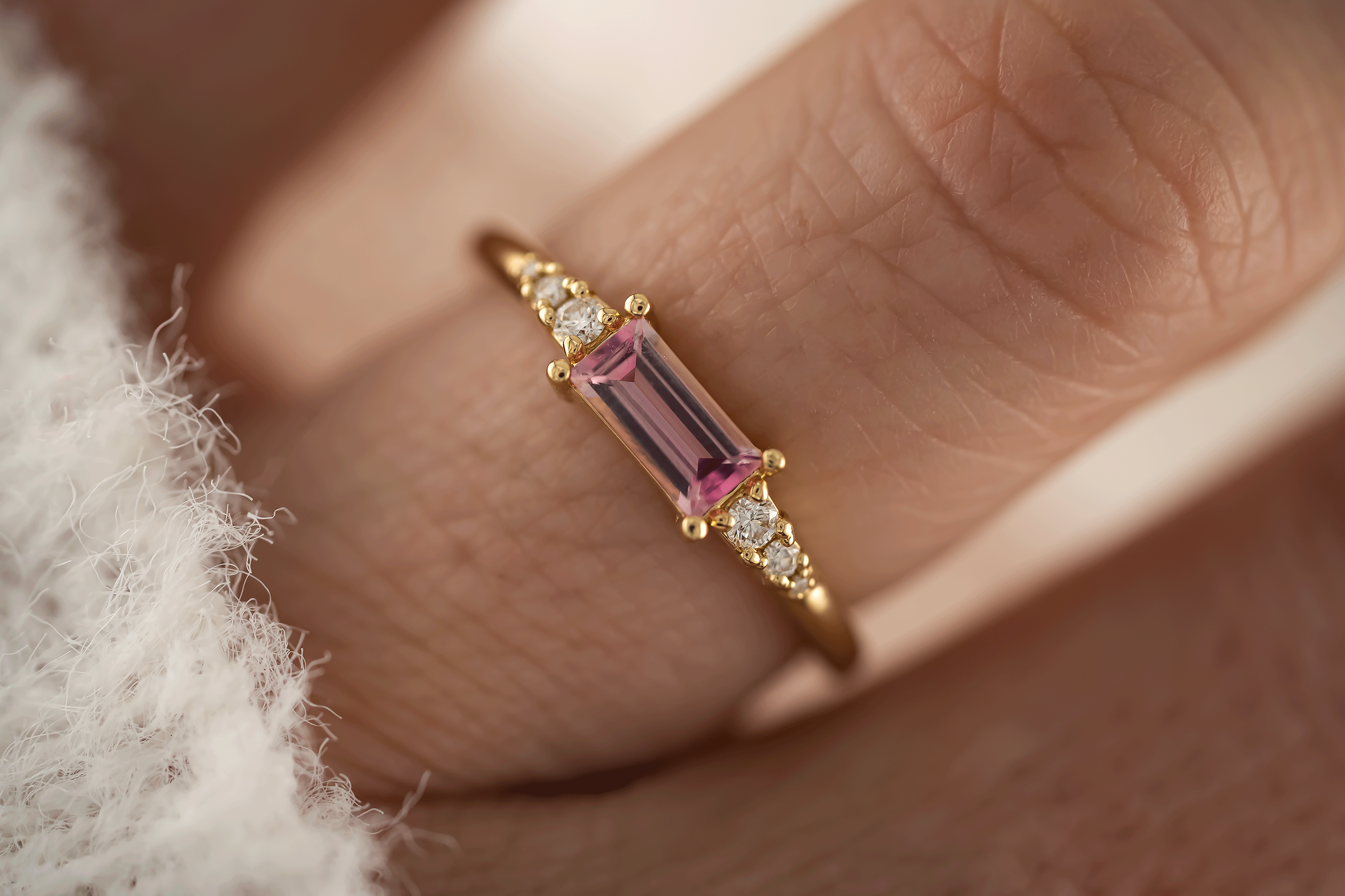 The Vela Ring | Pink Tourmaline - Lavender Creek Gems 