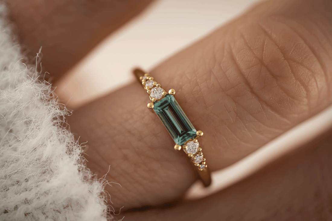 The Vela Ring | Blue Tourmaline - Lavender Creek Gems