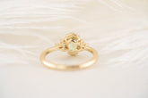 The Sura Ring - 1 CT Oval Mint Green Tourmaline - Lavender Creek Gems 