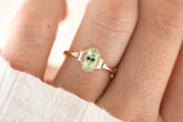 The Sura Ring - 1 CT Oval Mint Green Tourmaline - Lavender Creek Gems 