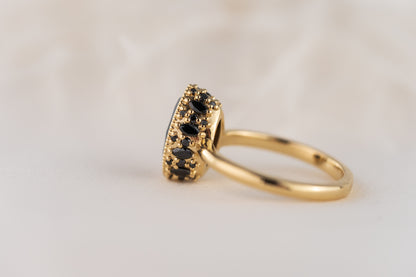 The Sitara Ring | 1.2 CT Marquise Black Diamond