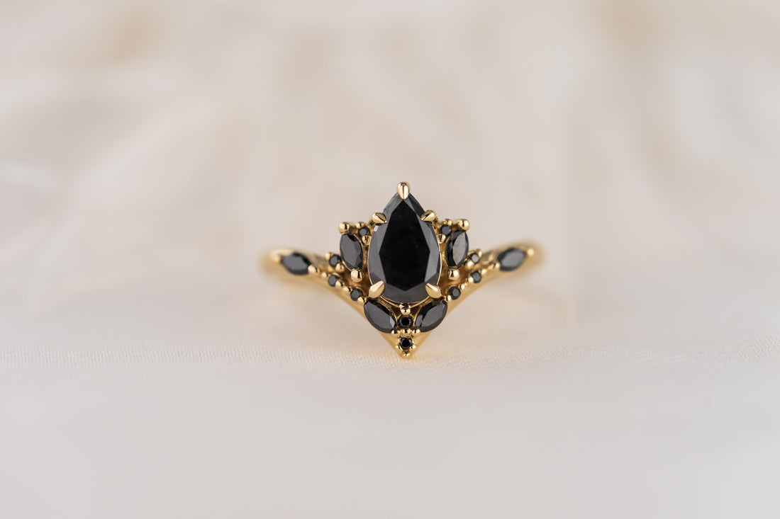 The Aurora Ring | 1 CT Black Diamond