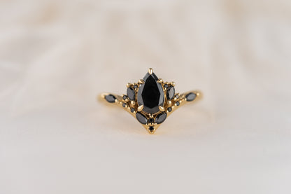 The Aurora Ring | 1 CT Black Diamond