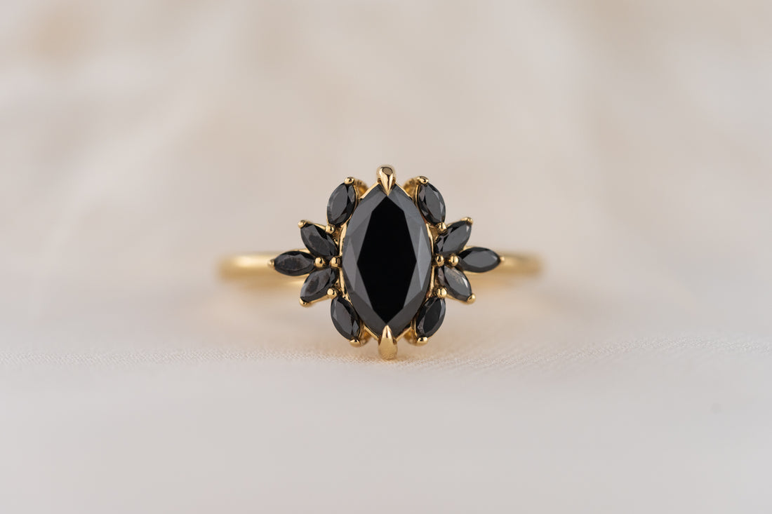The Mitra Ring | 1.2 CT Marquise Black Diamond