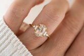 The Sura Ring | 2.5 CT Oval Light Apricot/Peach Sapphire - Lavender Creek Gems 
