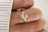 The Sura Ring | 2.5 CT Oval Light Apricot/Peach Sapphire - Lavender Creek Gems 