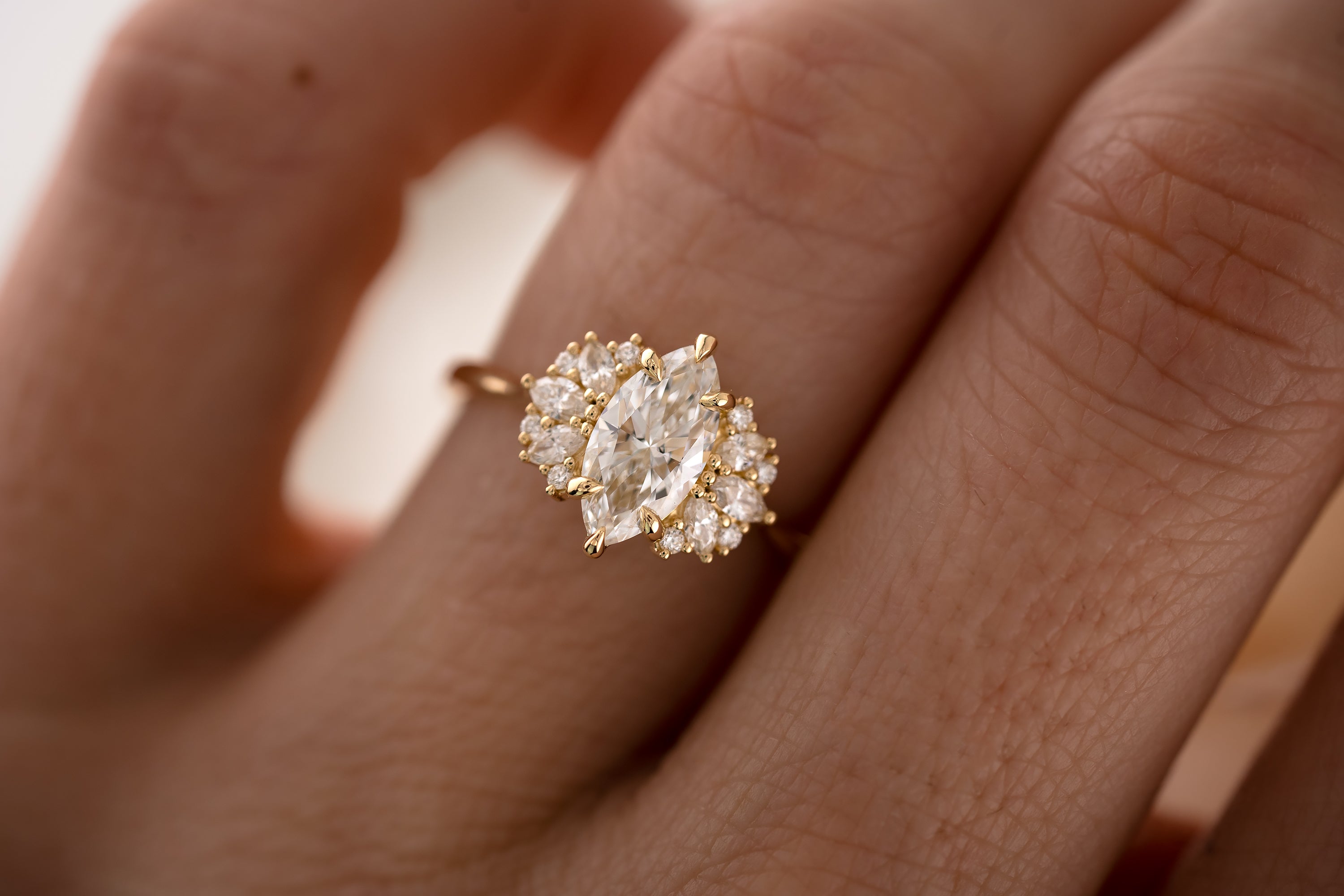 The Ambrosia 1 CT Marquise Diamond Ring - Lavender Creek Gems 