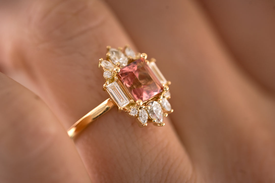 The Georgia 1.6 CT Pink Tourmaline Ring