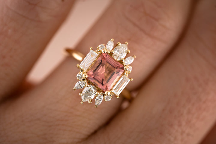 The Georgia 1.6 CT Pink Tourmaline Ring