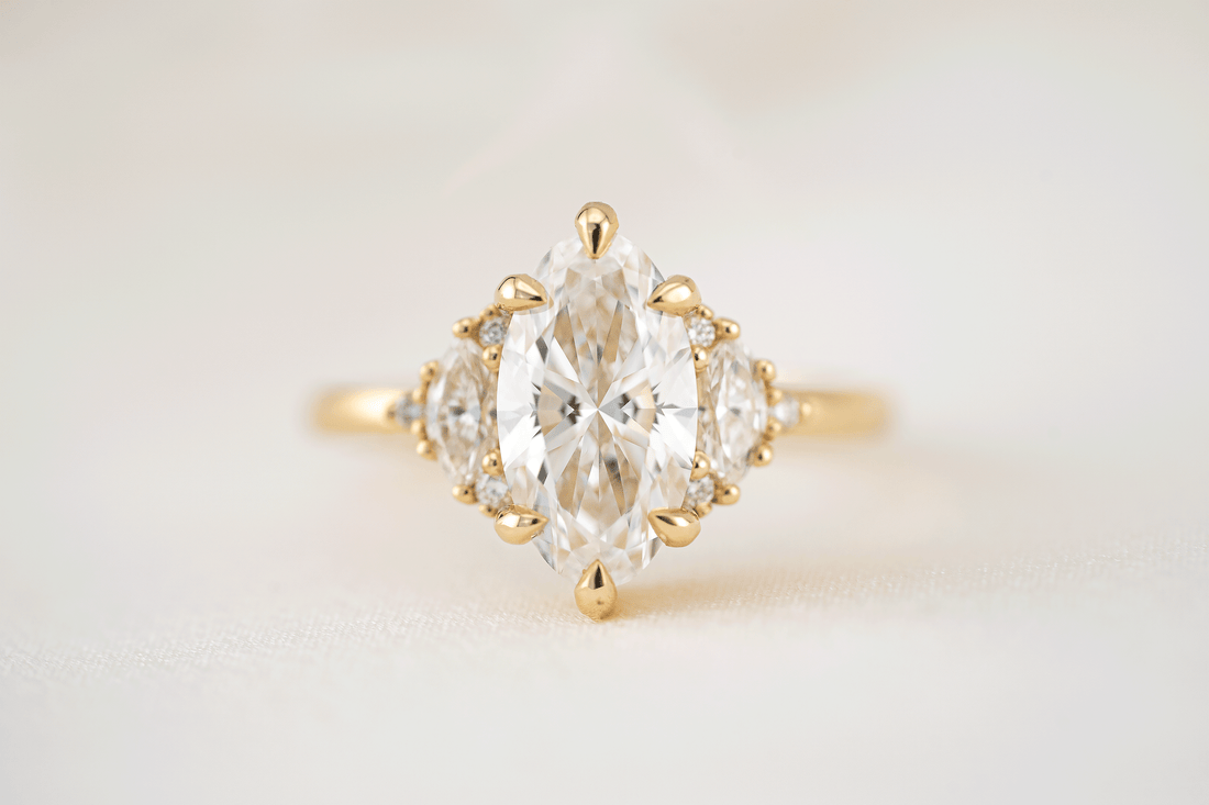 The Maren Ring | 1.96 CT Elongated Oval Diamond - Lavender Creek Gems