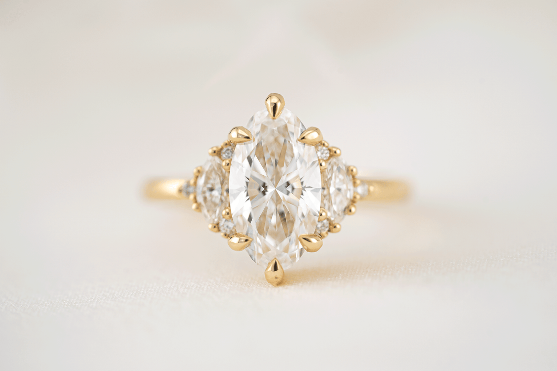 The Maren Ring | 1.96 CT Elongated Oval Diamond - Lavender Creek Gems 