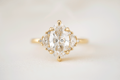 The Maren Ring | 1.96 CT Elongated Oval Diamond - Lavender Creek Gems 