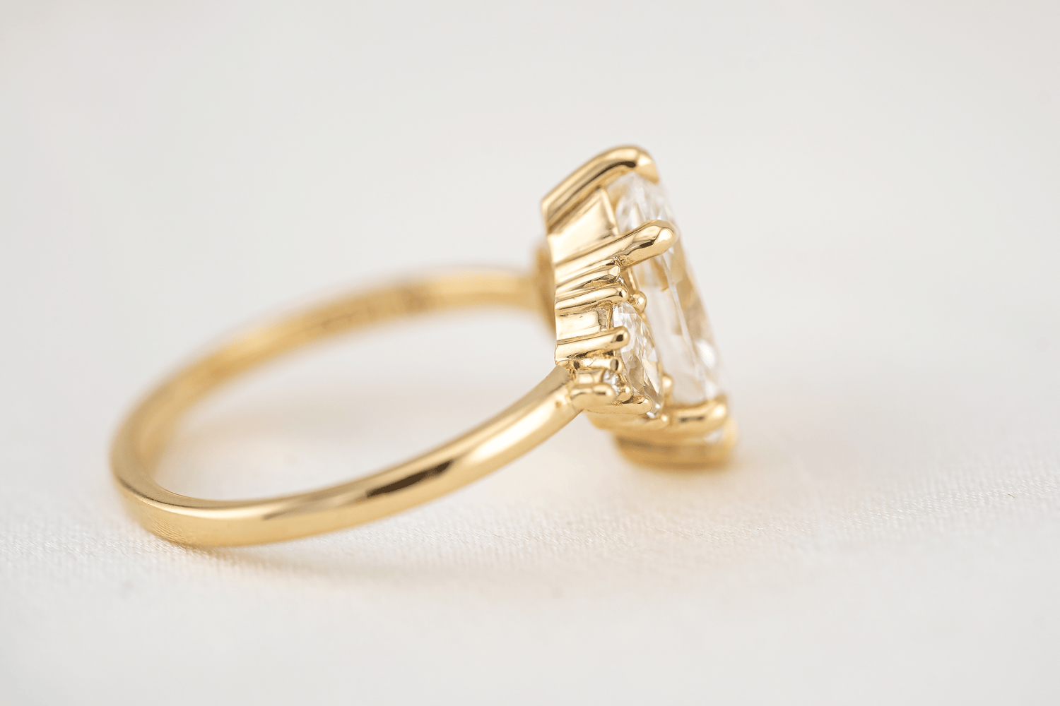 The Maren Ring | 1.96 CT Elongated Oval Diamond - Lavender Creek Gems 